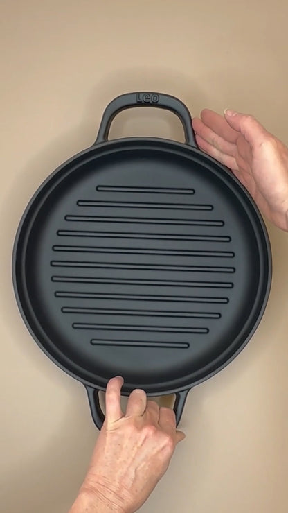 LEO Grillpfanne Graphit Gusseisen - Ø 26cm