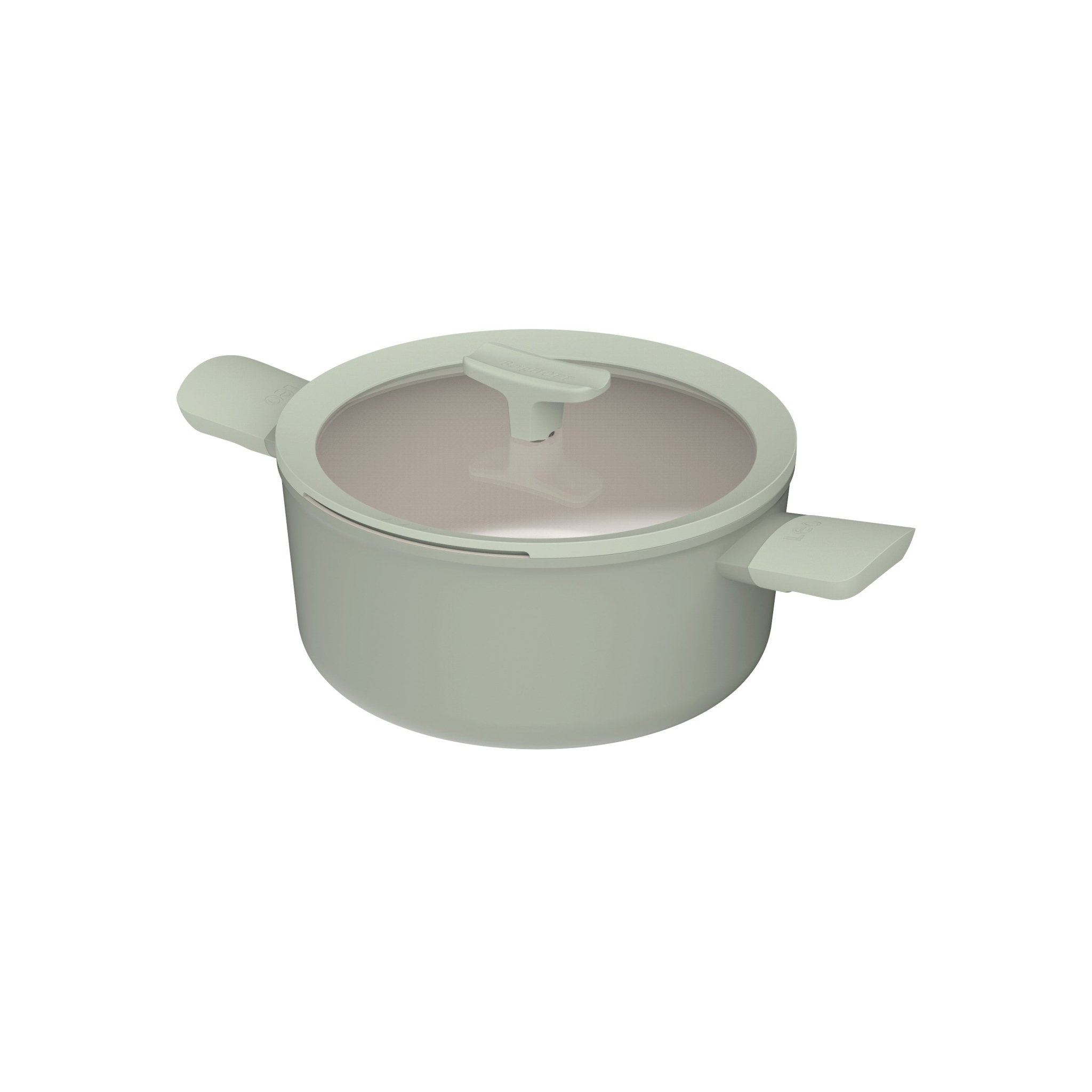 Inductie- en ovenbestendige LEO Kookpot antikleef met deksel Balance Sage - Ø 24x11,50cm