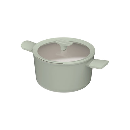 Inductie- en ovenbestendige LEO Kookpot antikleef met deksel Balance Sage - Ø 24x14cm